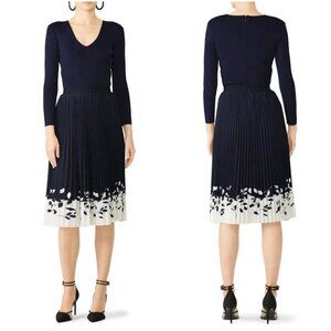 Sachin & Babi Blue Almeria Pleated Knit Dress $495
